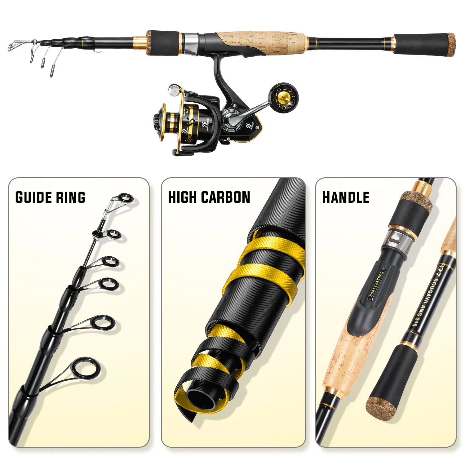 Combo completo de pesca con señuelo incluido