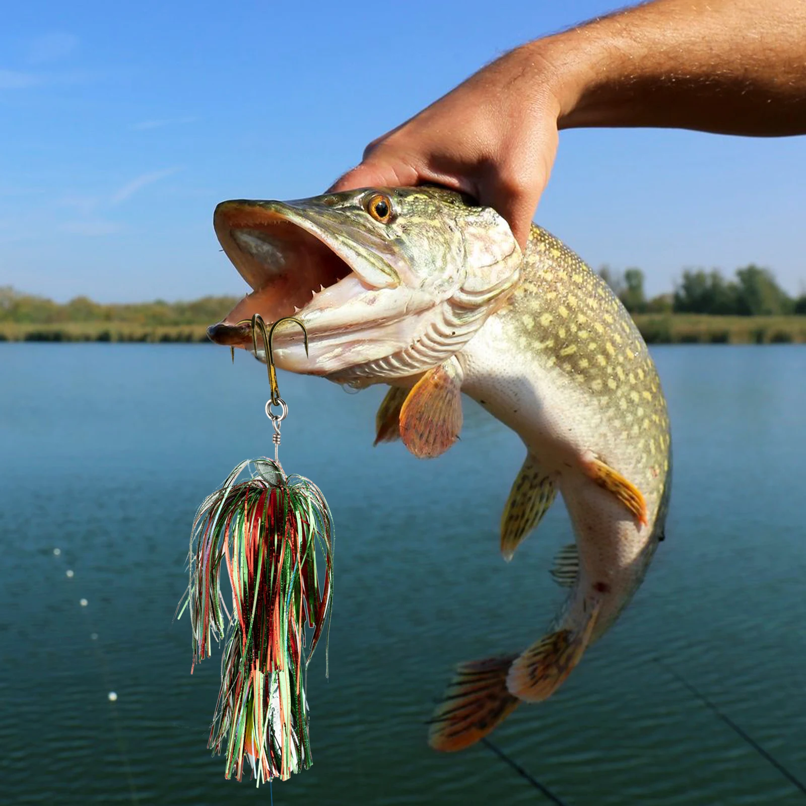 Spinnerbait Vissen Rokken de doble pala metálica para bass - imagen 5