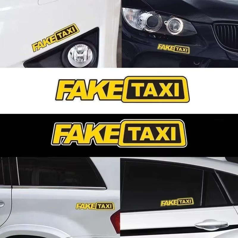 Pegatina Taxi falsa para coche – vinilo personalizado de ventana - imagen 4