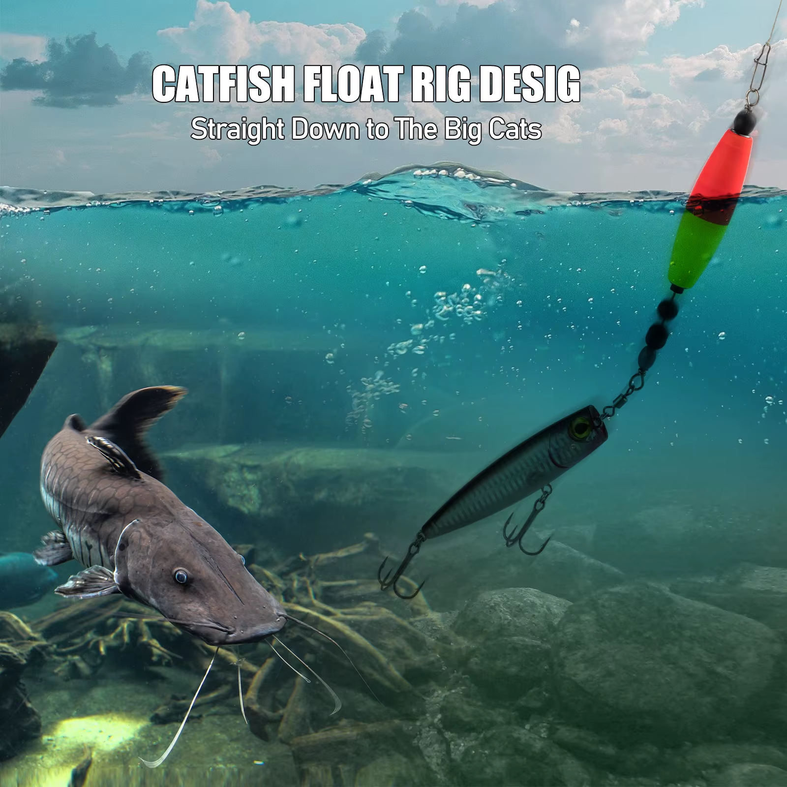 Flotador Bobber Santee Cooper – Con plomada y giratorio para agua salada