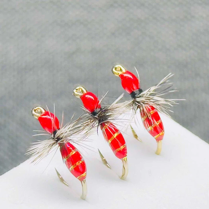 Anzuelos micro imitación pluma de hormiga para tilapia y carpa