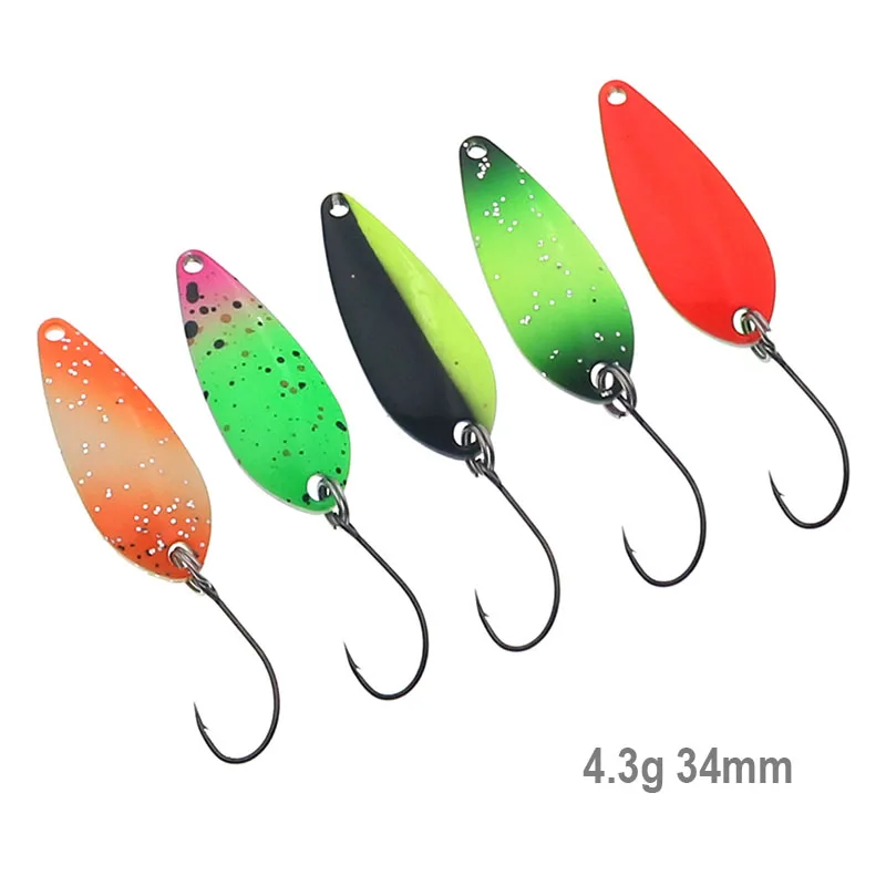 Cuchara de pesca UV colorida para trucha 34mm 4,3 g cobre señuelo - imagen 2