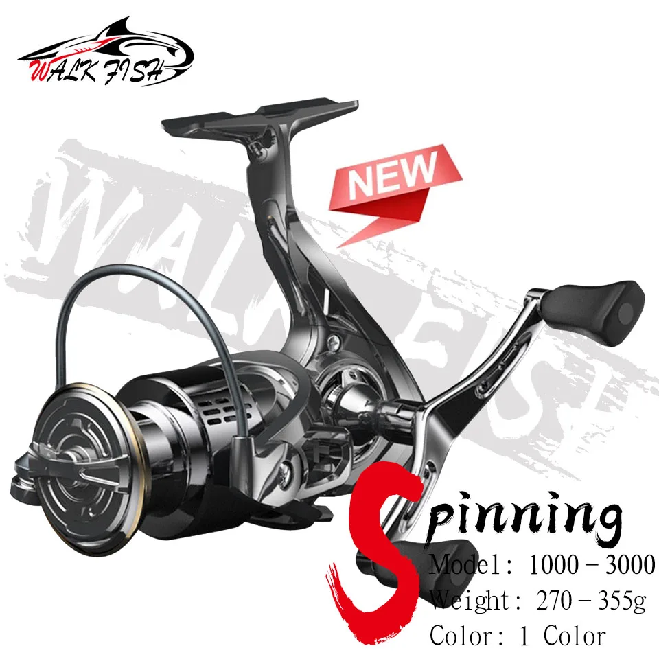 WALK FISH Carrete Giratorio 1000-3000 Doble Mango - Arrastre 10kg - imagen 3