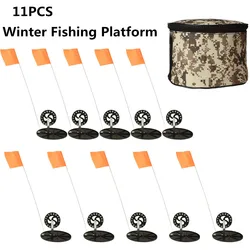 Bolsa para cañas de pesca en hielo con plataforma automática