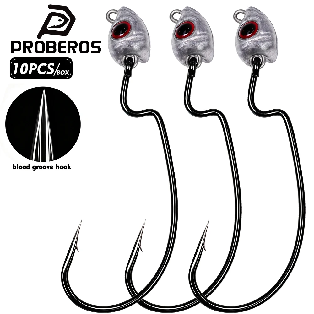 Anzuelos Jig Head con ojo 3D PROBEROS – para vinilo y lubina - imagen 5