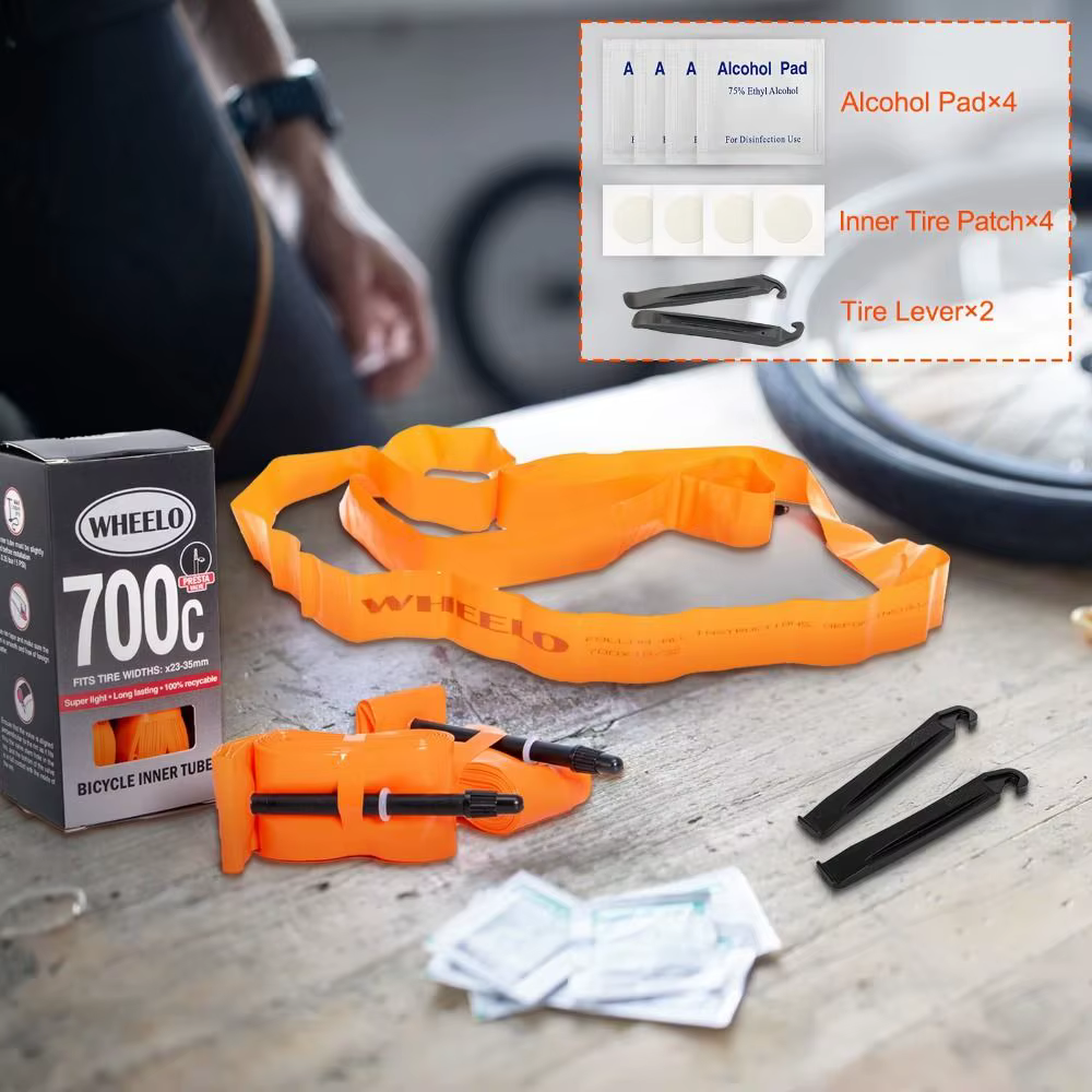 Cámara de aire TPU ultraligera para bicicleta 700C con válvula Presta