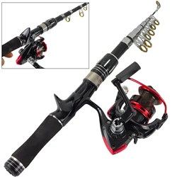FREE FISHER Caña de pesca mar telescópica FRP con mango EVA