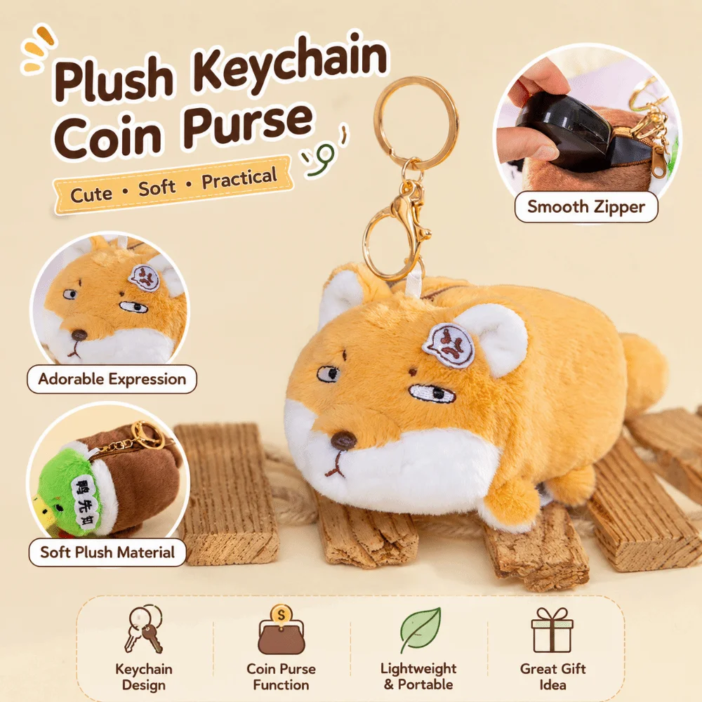 Llavero colgante kawaii suave y peludo de búho y cocodrilo - imagen 4