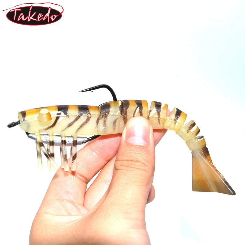TAKEDO Live Shrimp LV01A – Señuelo de gambas suave para lubina - imagen 2