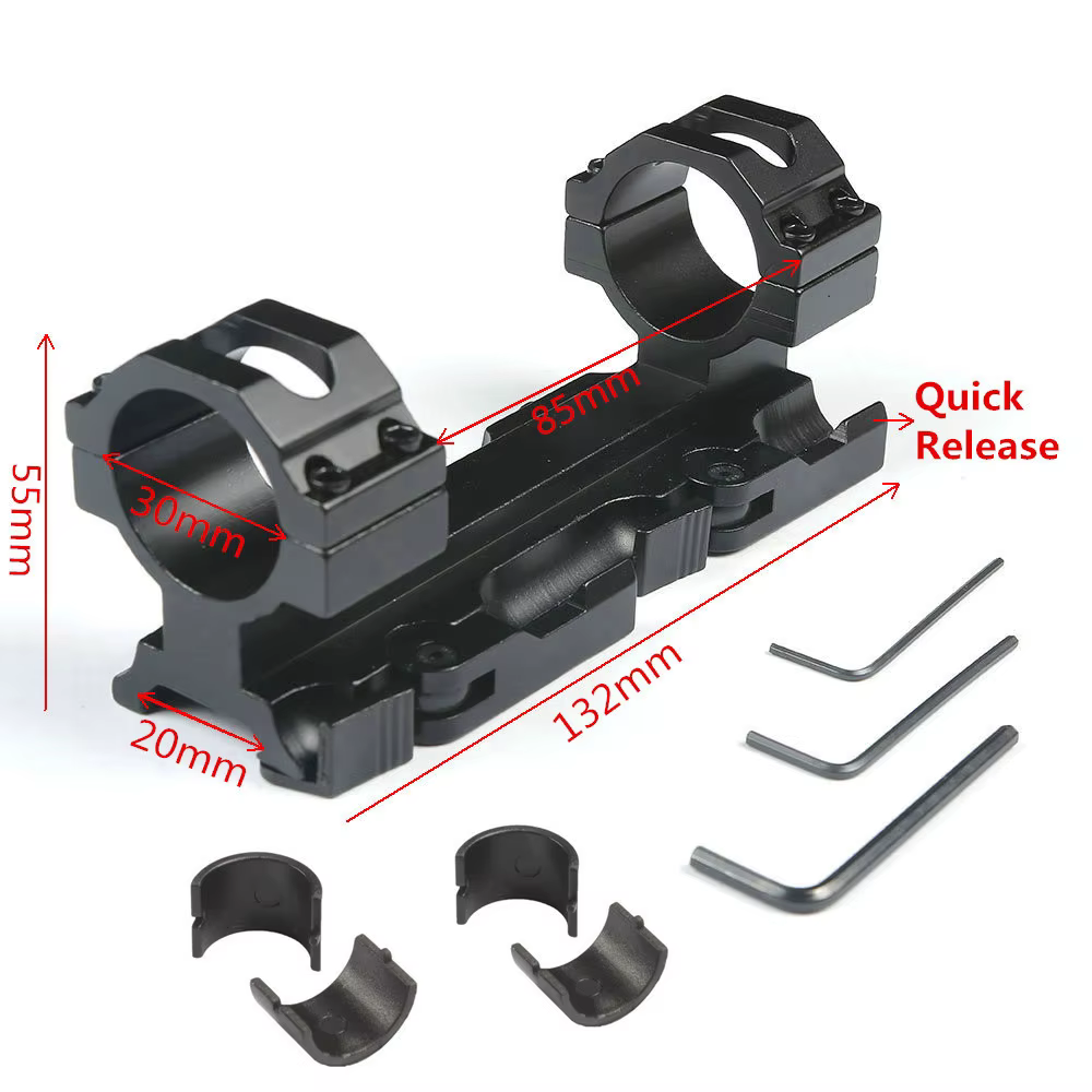 MIZUGIWA Montura QD para visor de 30 mm y riel de 20 mm