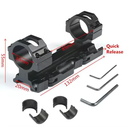 MIZUGIWA Montura QD para visor de 30 mm y riel de 20 mm