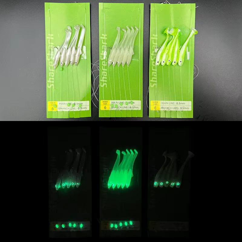 Cebose Cluster Luminosos con Cola en T para Sabiki – Pesca Salada - imagen 4