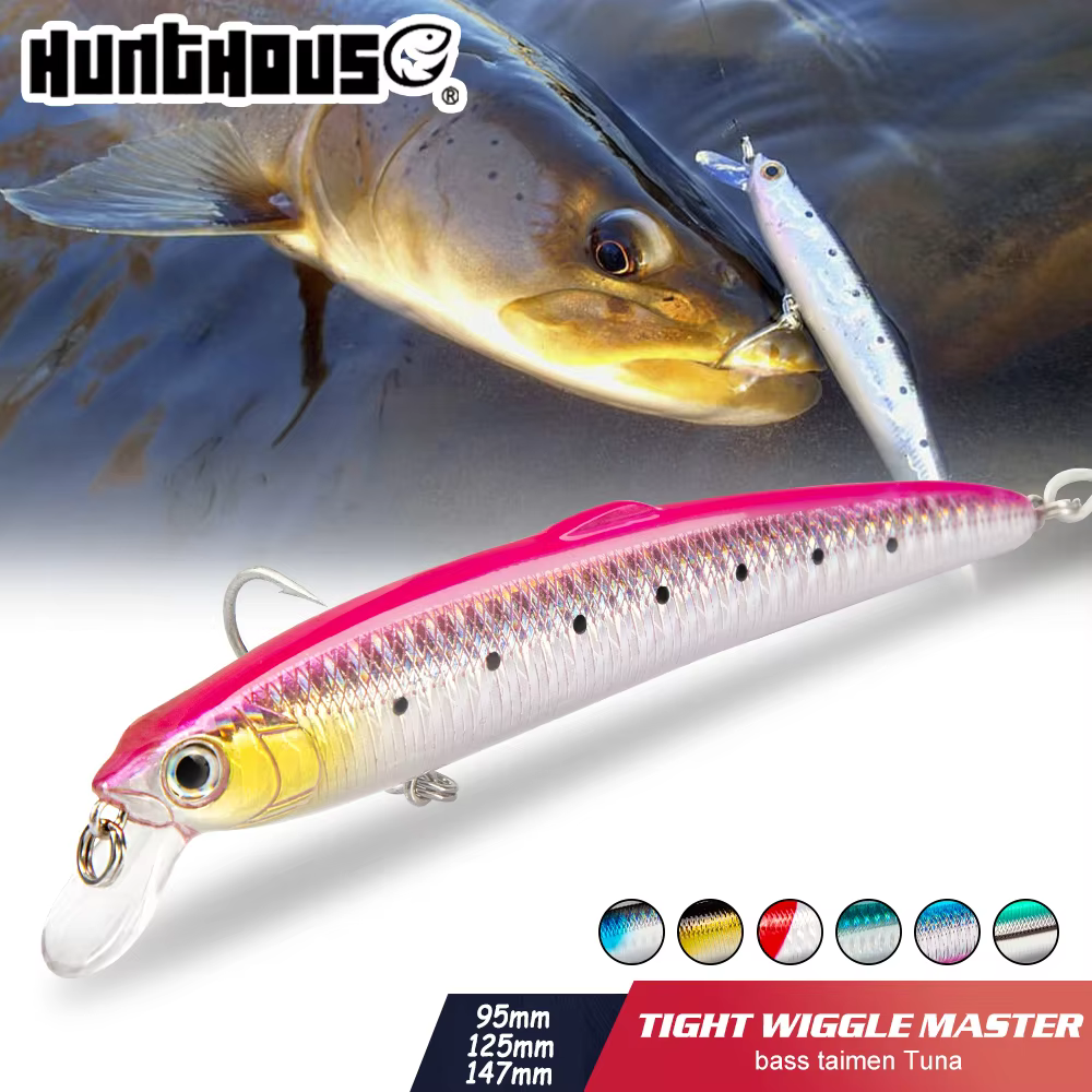 Hunthouse Jerkbait Flotante – Minnow para lubina y lucioperca - imagen 3