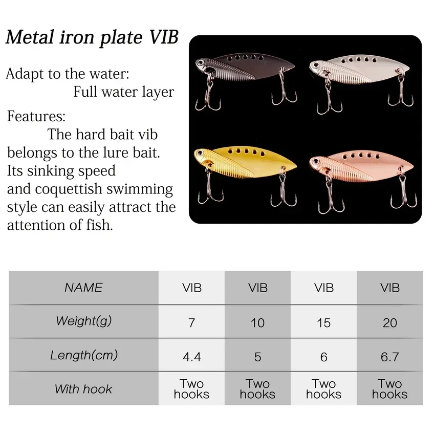 Cuchara vibratoria Metal VIB para black bass con señuelo duro - imagen 2