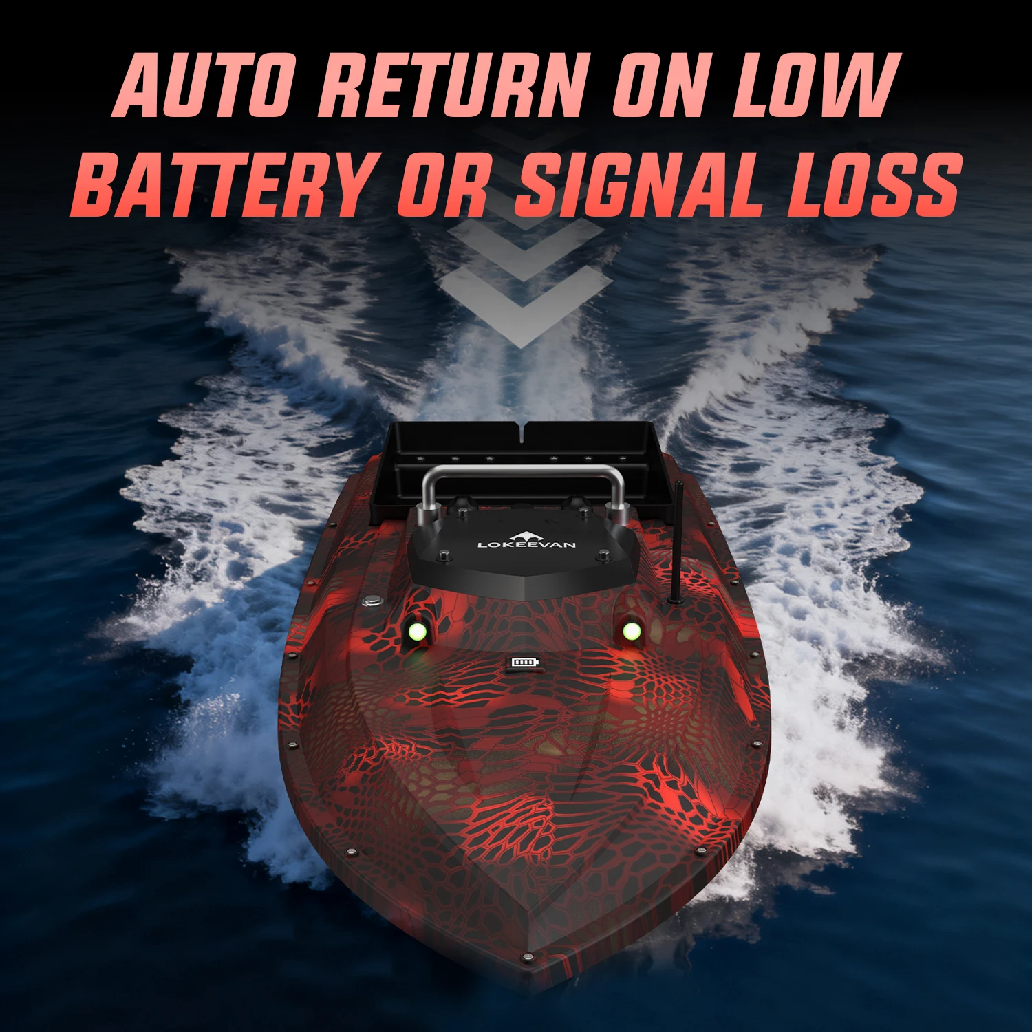LOKEEVAN D80E Barco cebador con sonar de profundidad y GPS - imagen 5