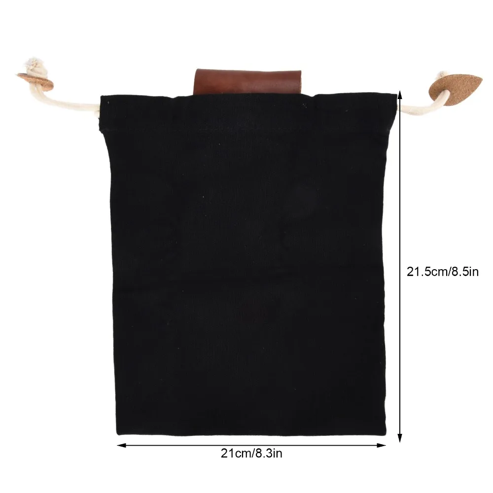 Bolsa para setas de lona plegable con ribete de cuero y cinturón - imagen 4