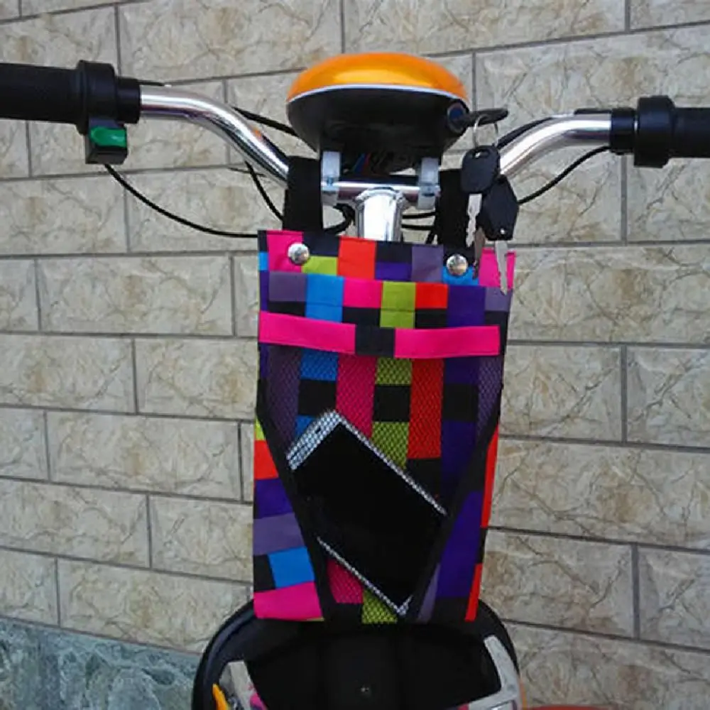 Bolsa impermeable frontal de tela 600D negra multicolor para ciclismo - imagen 2