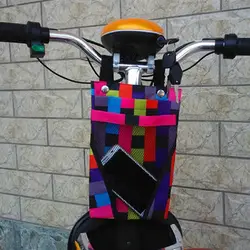 Bolsa impermeable frontal de tela 600D negra multicolor para ciclismo