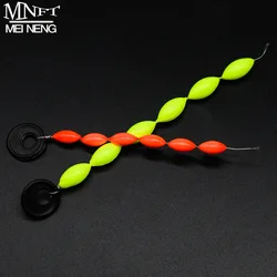MNFT Tapones flotantes ovalados para corcho de pesca – Amarillo/Rojo
