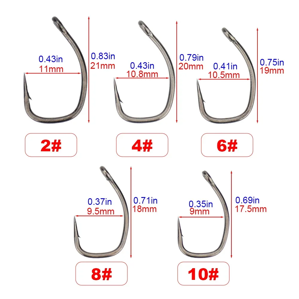 Anzuelos para carpa Hirisi 8029 – PTFE con ojo Micro y acero carbono