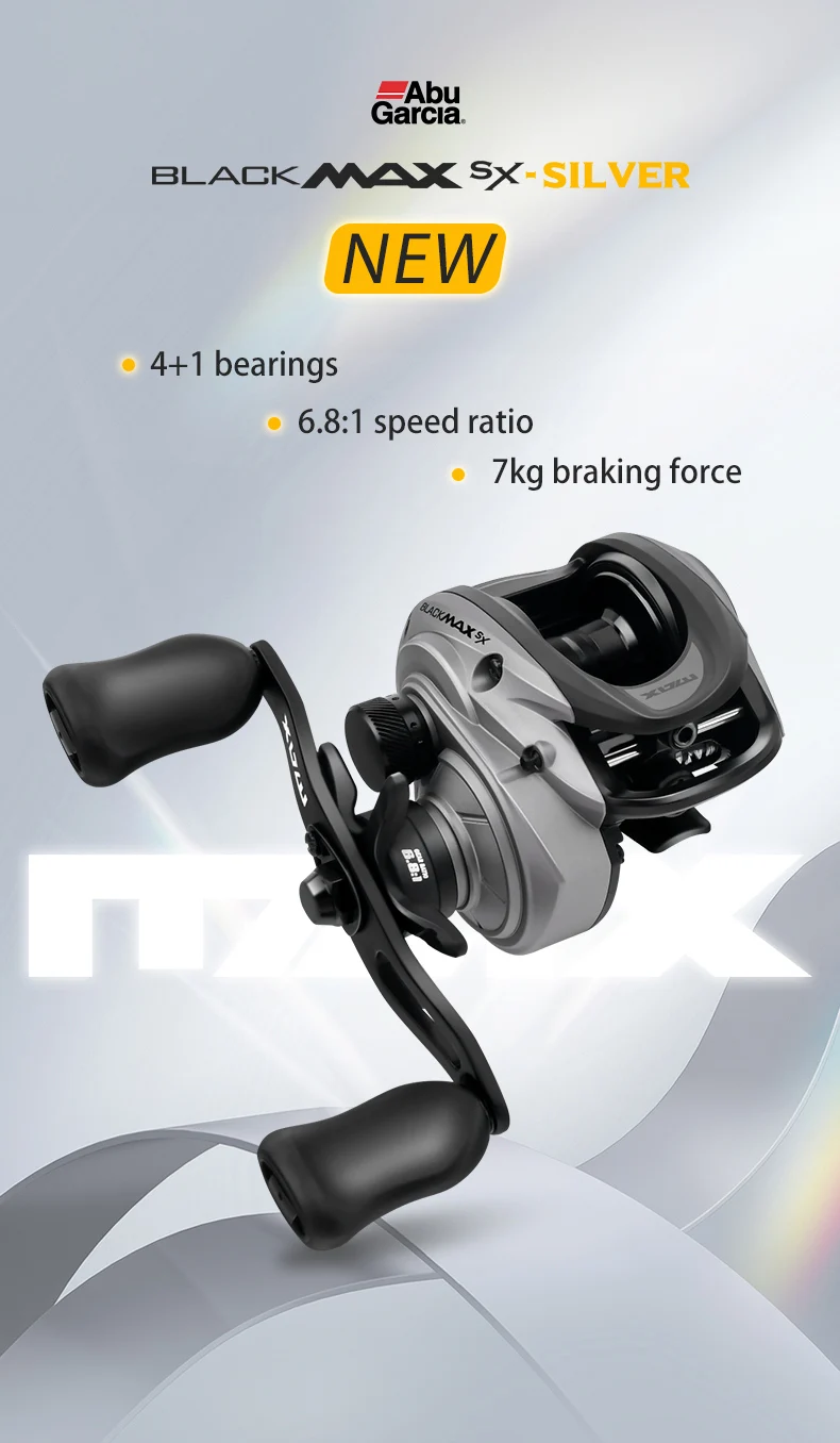 Carrete ABU GARCIA Black Max Sx-Silver vista frontal