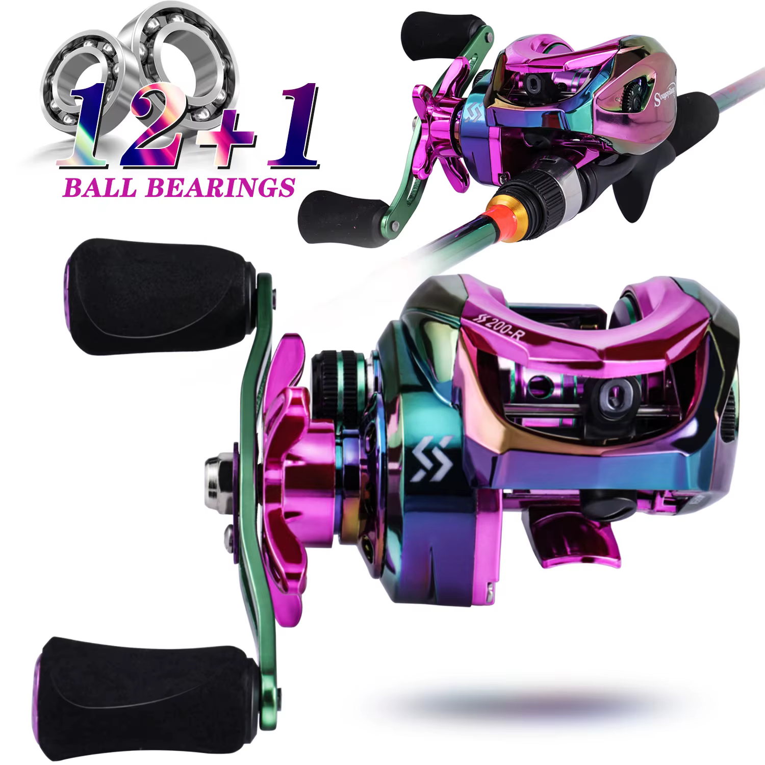 Sougayilang Carrete baitcasting ultraligero 7.2:1 para lucio - imagen 2