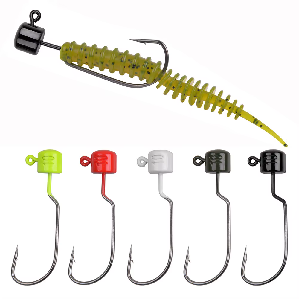 Anzuelos Jig Head con púas – Vástago largo para vinilo lubina y trucha - imagen 3