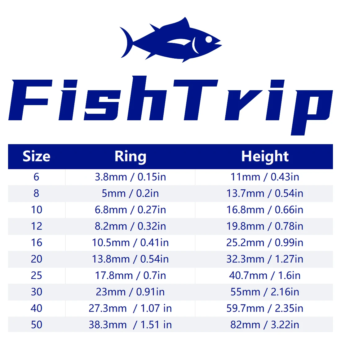 Kit reparación guías de caña FishTrip – Anillas cuádruples inoxidable - imagen 3