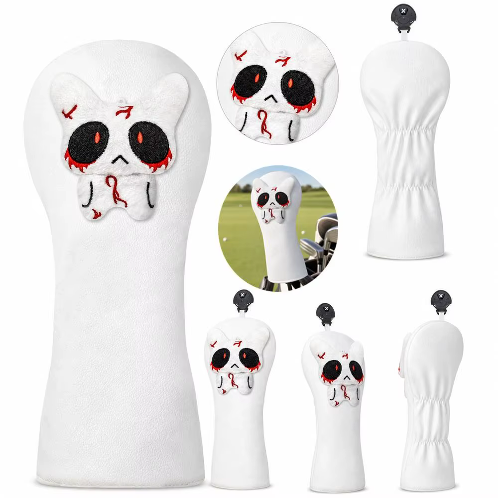 Funda para putter en cuero PU blanco, diseño elegante y resistente - imagen 2