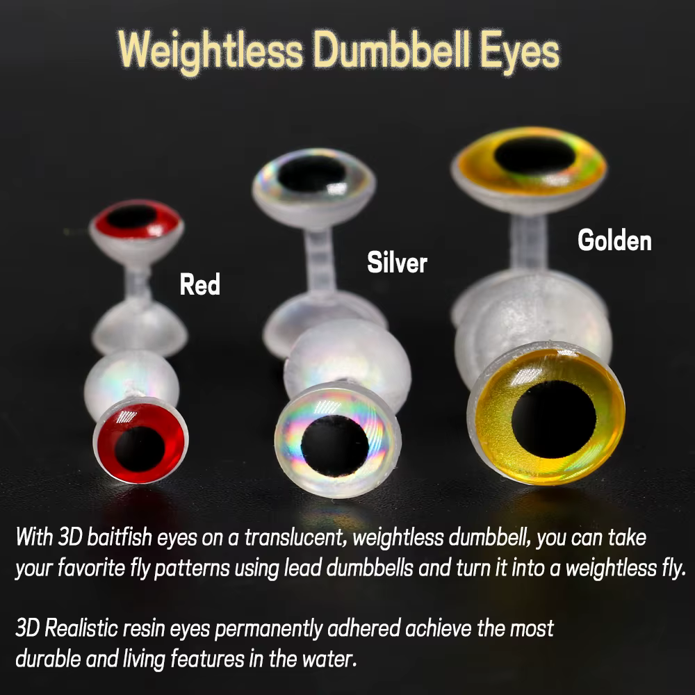 WIFREO Ojos 3D para atar moscas – Resina realista pesca - imagen 4