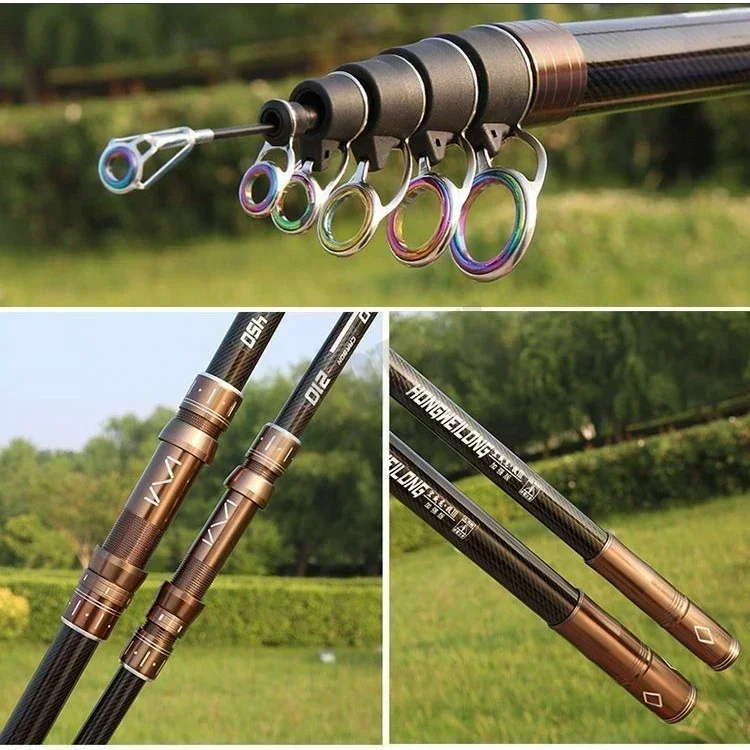 Caña telescópica de surfcasting de carbono – spinning agua salada - imagen 3