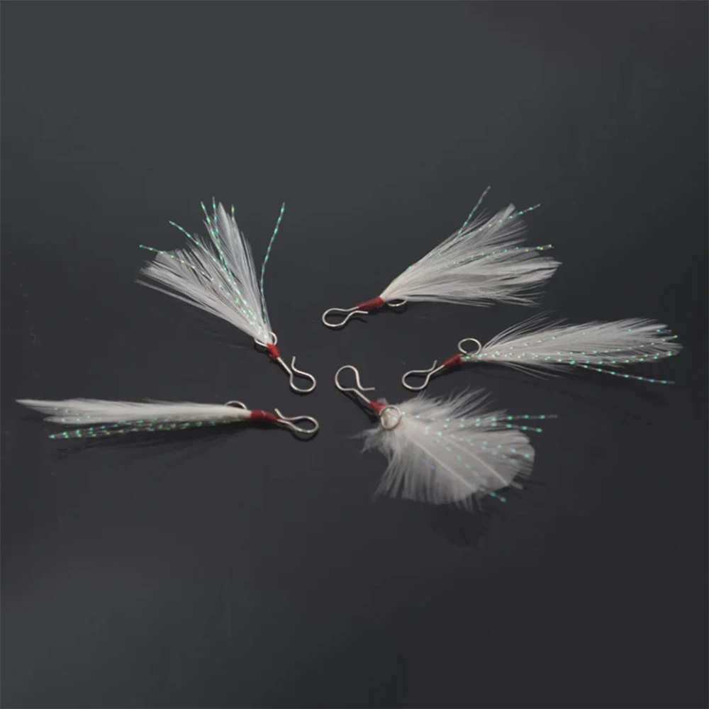 MNFT Señuelo de pluma colgante con anzuelo triple Bloodstreams - imagen 2