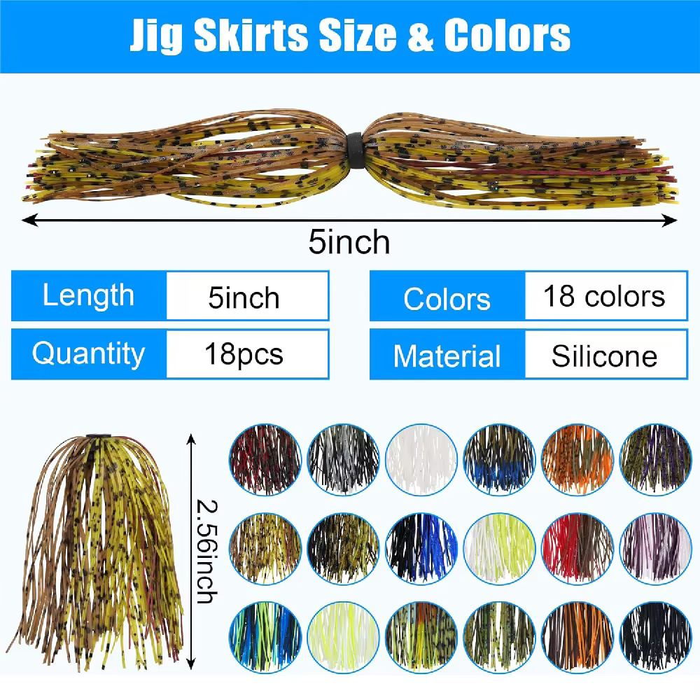 Falda Silicona para Buzzbait y Spinnerbait – Repuesto Señuelos Pesca - imagen 3