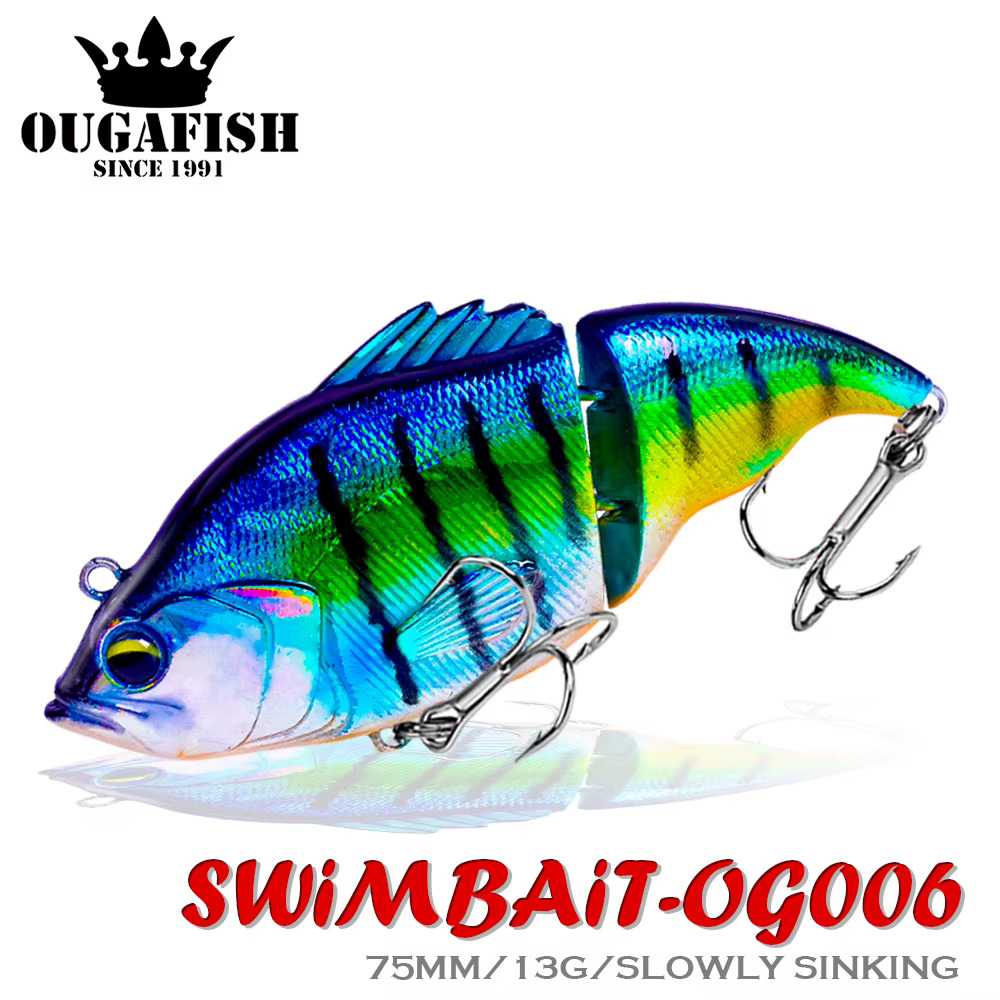 Swimbait Wobbler 75mm 13g hundimiento lento para carpa - imagen 4