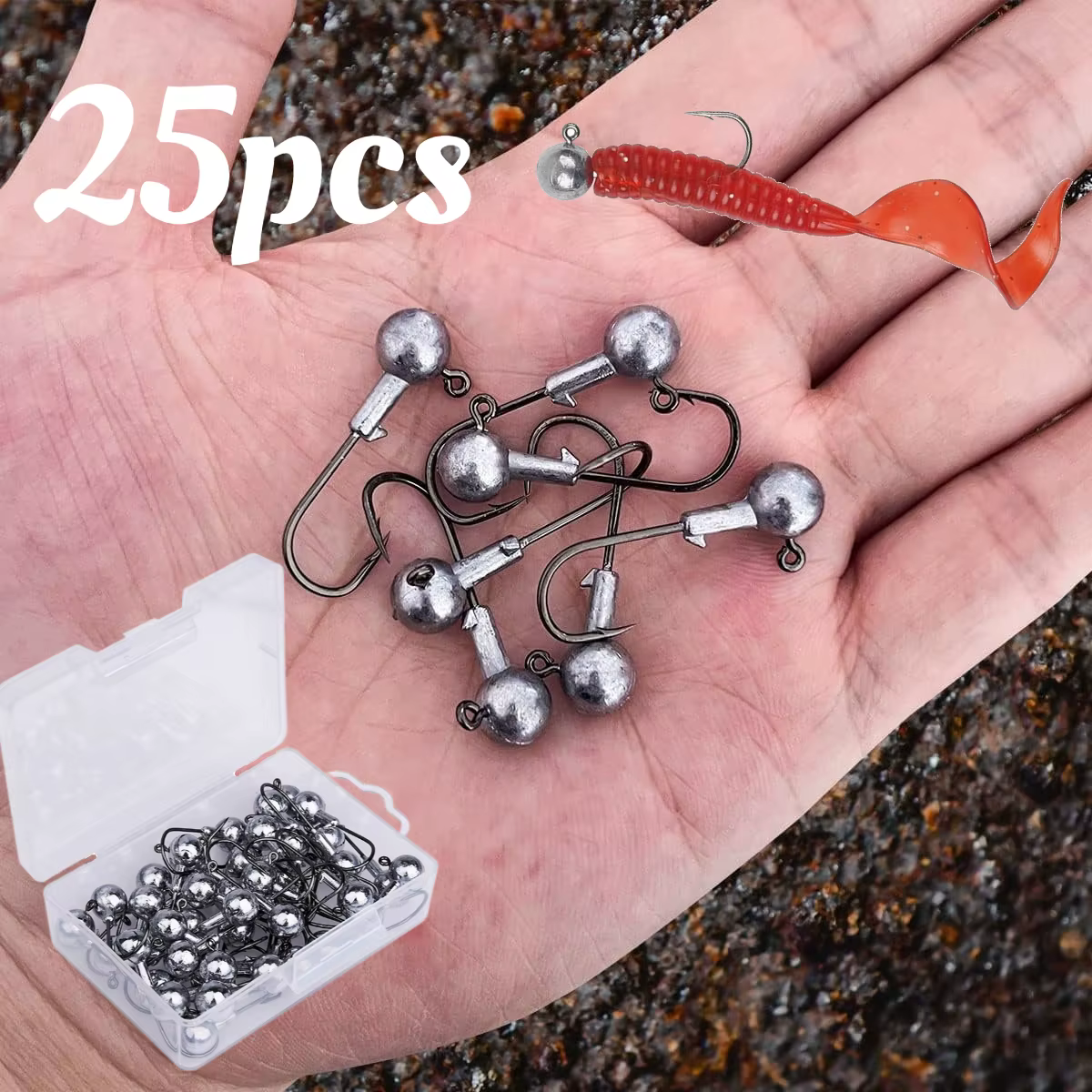 Anzuelos con cabeza de plomo 2,5-14g para vinilos – Lubina y carpa - imagen 4