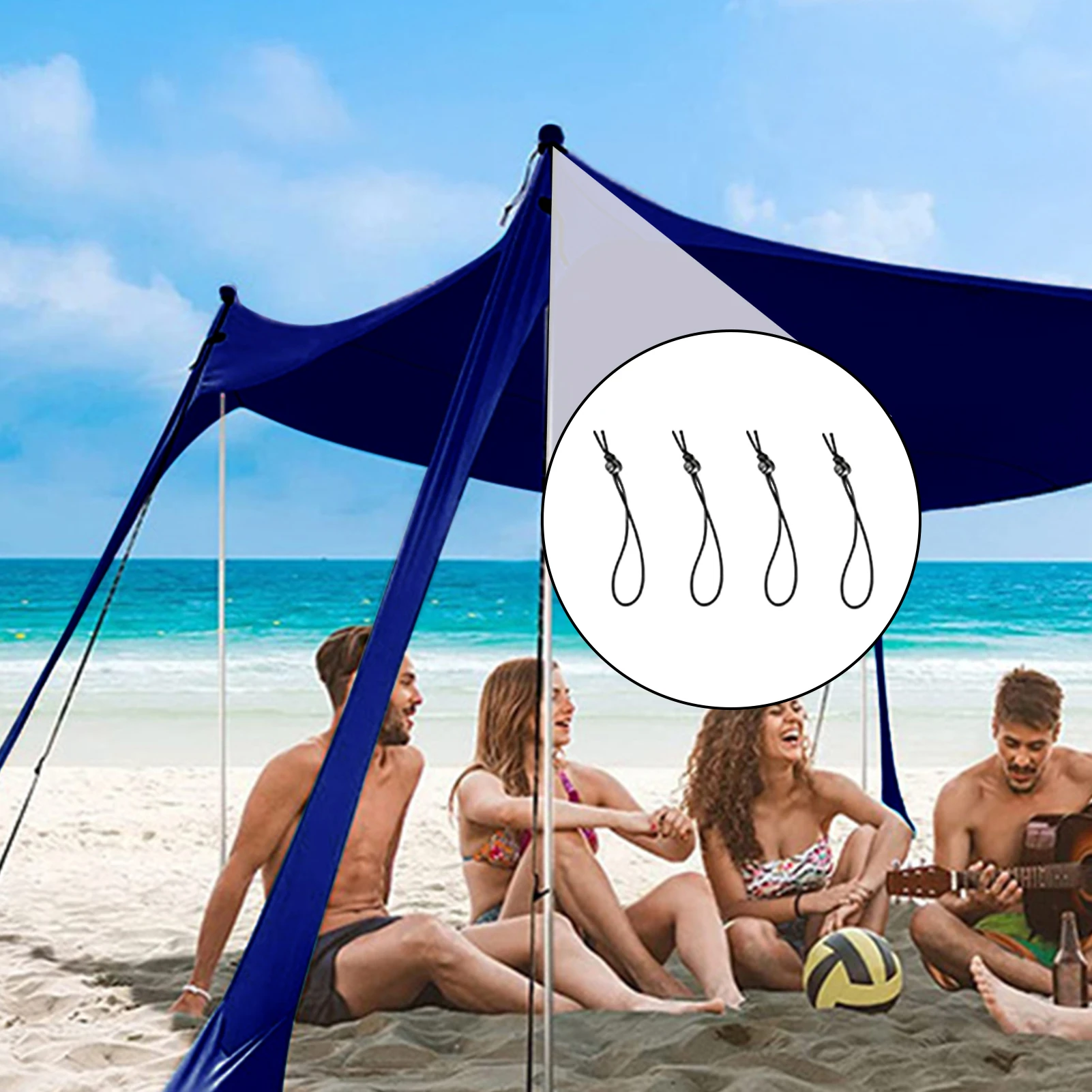 Carpa plegable con dosel de Lycra y protección UV para playa - imagen 3