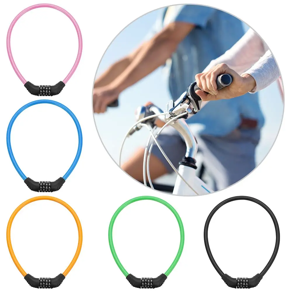 Candado para bicicleta con cable de acero y combinación de seguridad - imagen 2
