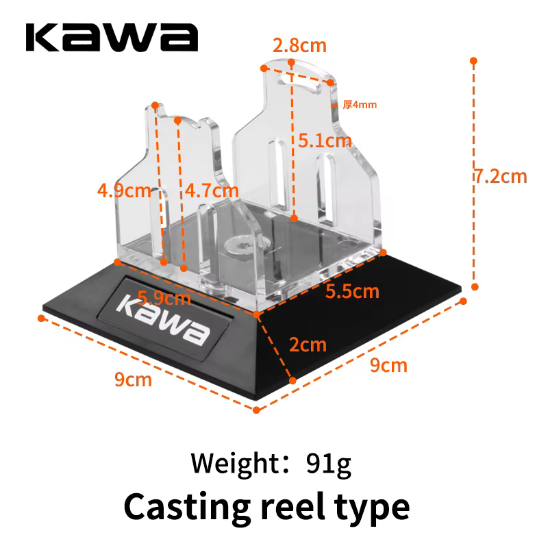 Soporte carrete Kawa – Expositor metacrilato para pesca - imagen 3
