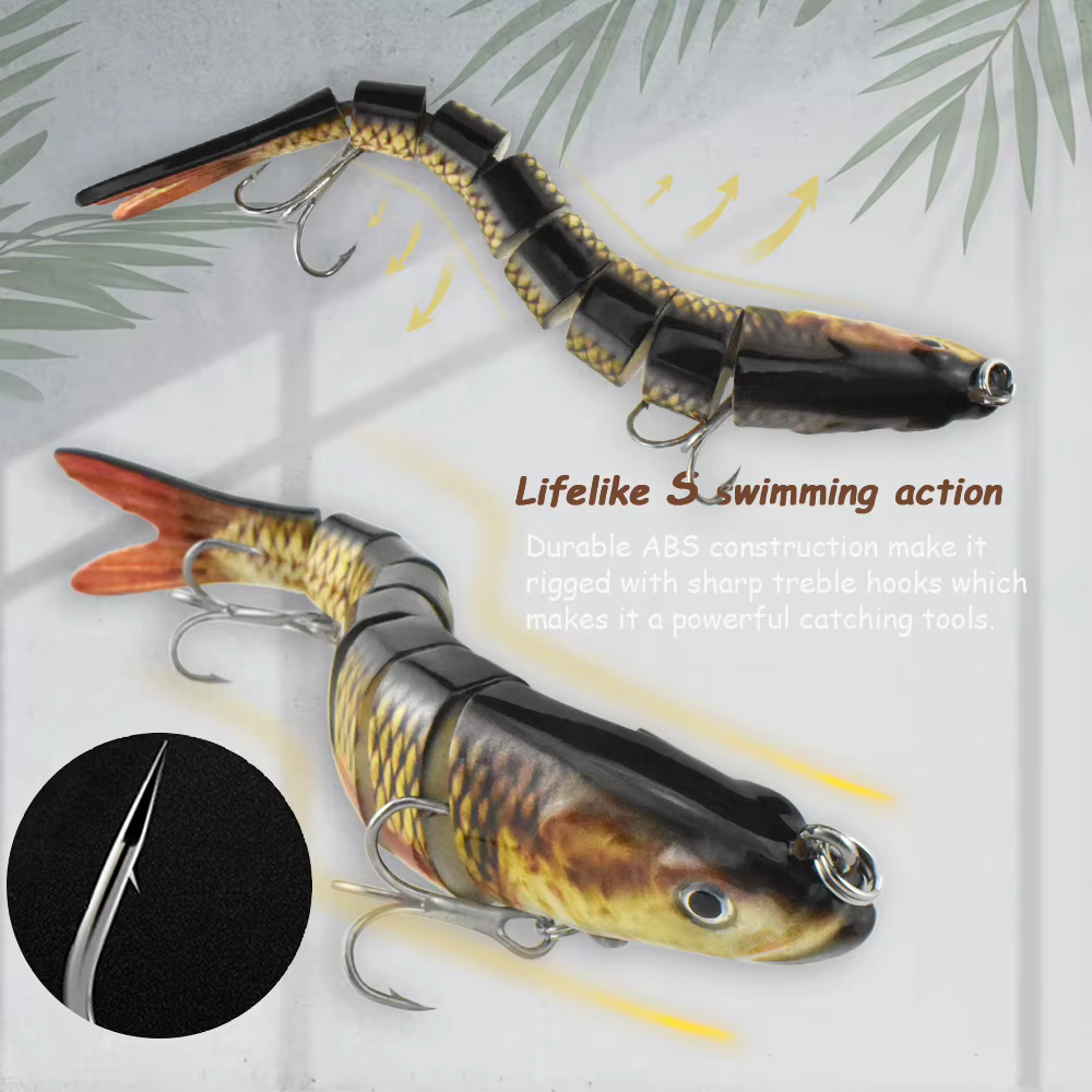 Crankbait articulado con acción realista para pesca deportiva - imagen 5