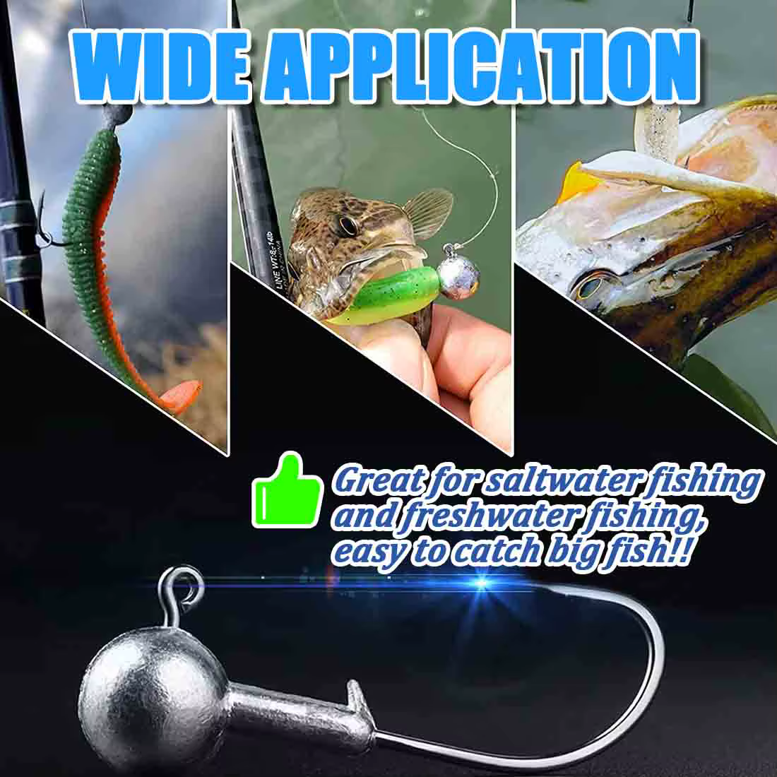 Anzuelo Jig Head FishTrip 1-28g – Para vinilo en agua dulce y salada - imagen 5