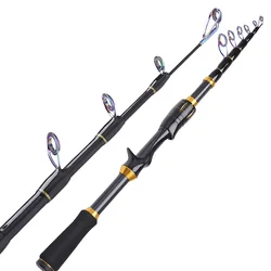 FTK Caña Baitcasting Telescópica 2,1m 10-30g Fibra Alta Carbono