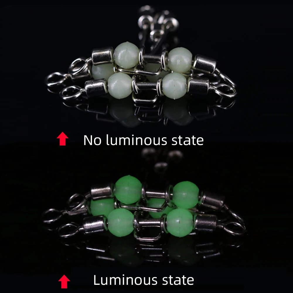 DNDYUJU Giros 3 vías luminosos forma T – Conjunto pesca - imagen 5