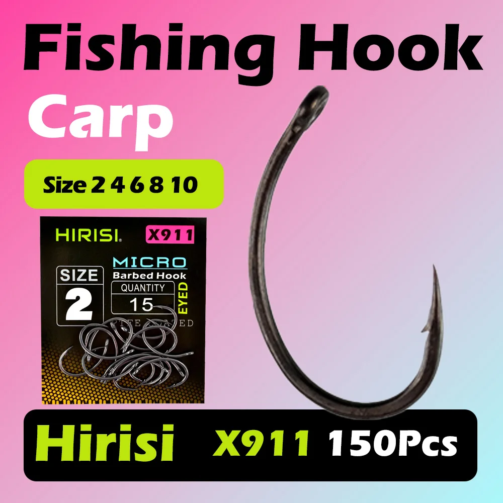 Hirisi X911 anzuelos de carpa de acero PTFE con ojo - imagen 4