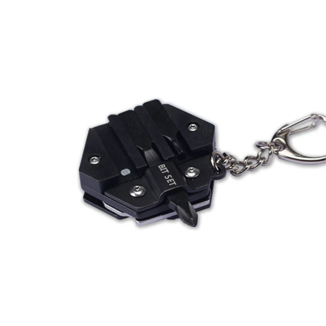 Navaja plegable hexagonal multifunción EDC para llavero y bolsillo - imagen 5