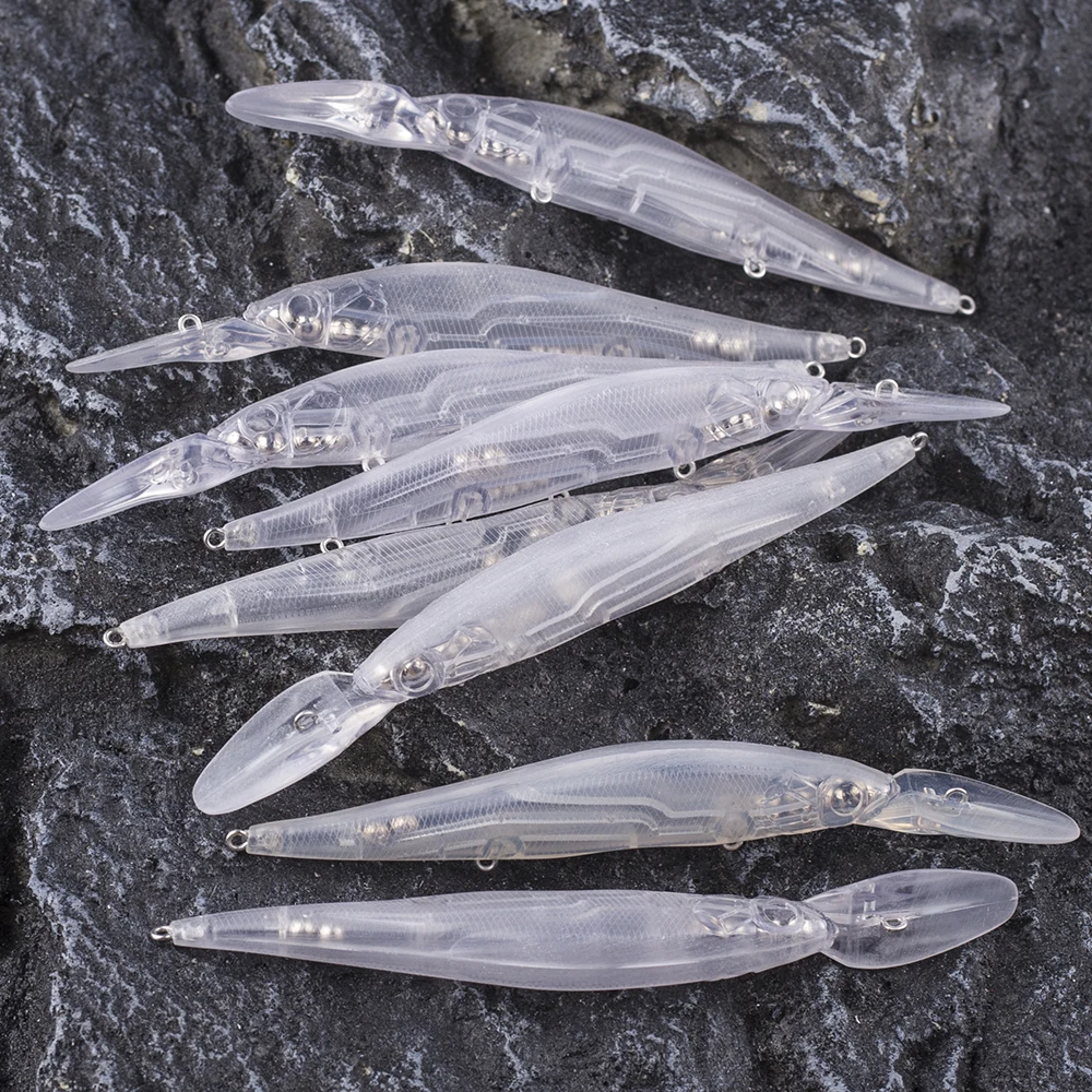 Dr.Holife Señuelo minnow flotante sin pintar con sonajeros - imagen 4
