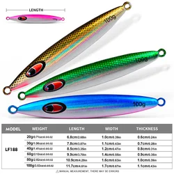 PROBEROS Señuelo Jigging de plomo duro ojos 3D hundimiento lento