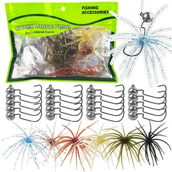 FREE FISHER Kit de señuelos Jig Head con swimbaits y vinilos