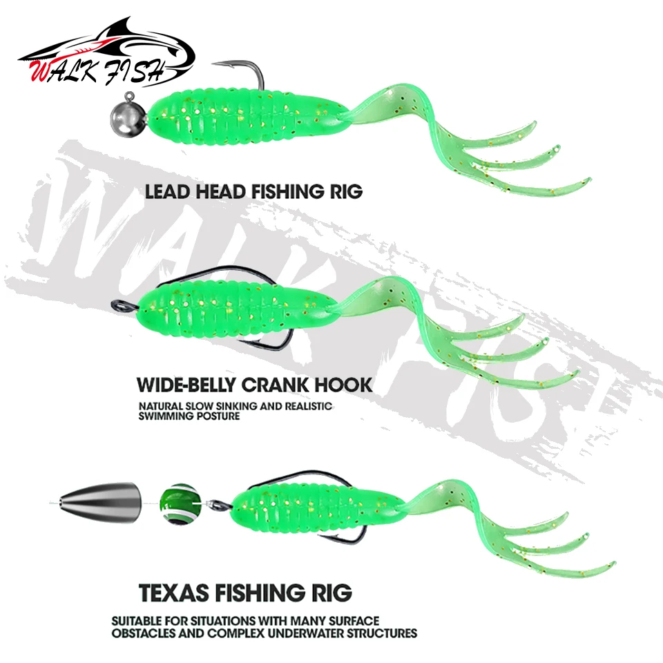 Señuelos de vinilo Minnow para lubina Walk Fish – Swimbait