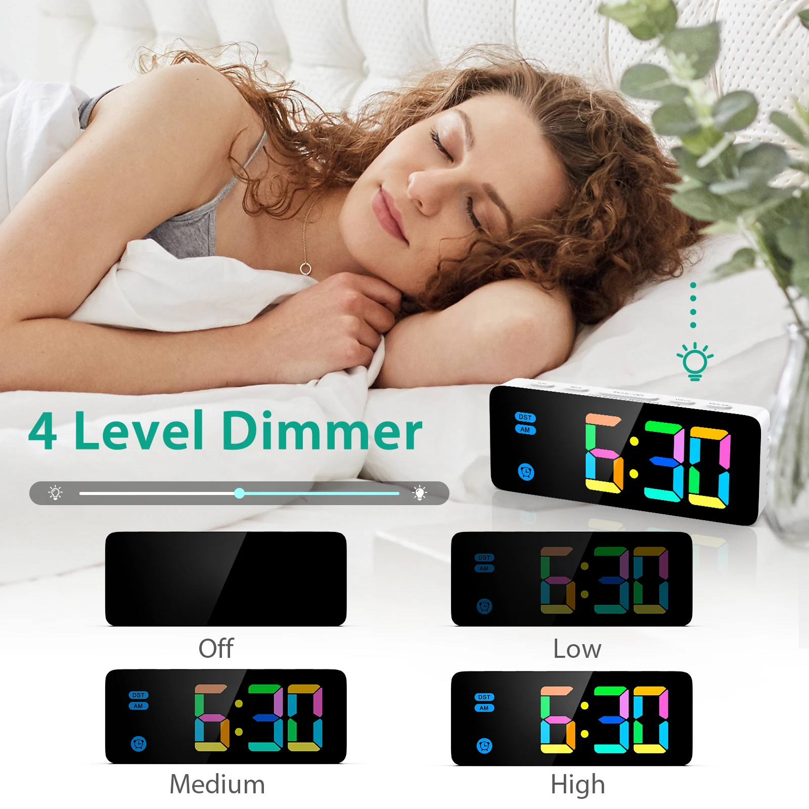 Función de repetición de alarma y modo DST