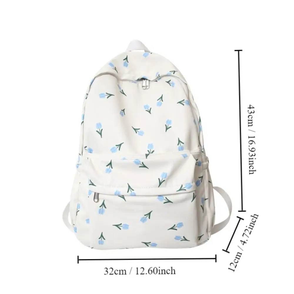 Mochila impermeable gran capacidad para mujer con diseño floral - imagen 3